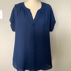V neck, semi sheer XL